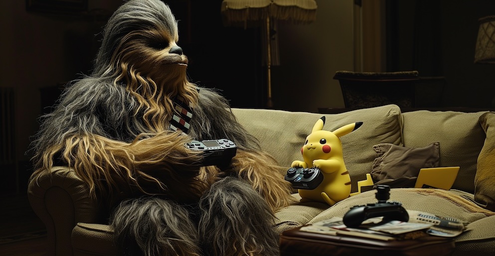 AI of Pikachu gaming with Chewie